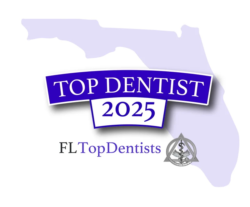 Prêmio Top Dentist da Flórida 2025 - Pelican Dental Care Vero Beach
